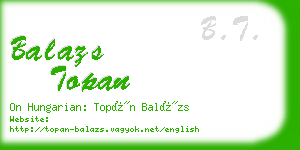 balazs topan business card